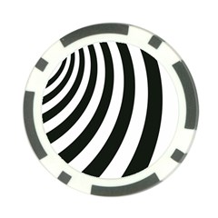 Black And White Zebra Stripes Pattern Poker Chip Card Guard by SpinnyChairDesigns