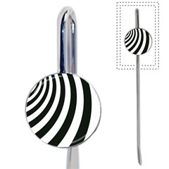 Black And White Zebra Stripes Pattern Book Mark by SpinnyChairDesigns