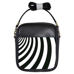 Black And White Zebra Stripes Pattern Girls Sling Bag by SpinnyChairDesigns