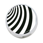 Black and White Zebra Stripes Pattern 4-Port USB Hub (One Side) Front