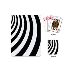 Black And White Zebra Stripes Pattern Playing Cards Single Design (mini) by SpinnyChairDesigns