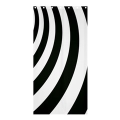 Black And White Zebra Stripes Pattern Shower Curtain 36  X 72  (stall)  by SpinnyChairDesigns