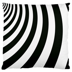 Black And White Zebra Stripes Pattern Large Cushion Case (two Sides) by SpinnyChairDesigns