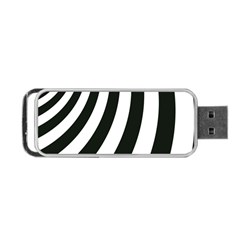 Black And White Zebra Stripes Pattern Portable Usb Flash (one Side) by SpinnyChairDesigns