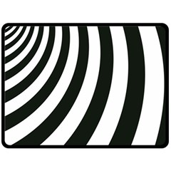 Black And White Zebra Stripes Pattern Double Sided Fleece Blanket (large)  by SpinnyChairDesigns