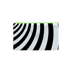 Black And White Zebra Stripes Pattern Cosmetic Bag (xs) by SpinnyChairDesigns