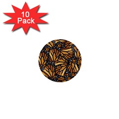 Monarch Butterfly Wings Pattern 1  Mini Buttons (10 Pack)  by SpinnyChairDesigns