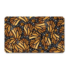 Monarch Butterfly Wings Pattern Magnet (rectangular) by SpinnyChairDesigns