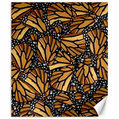 Monarch Butterfly Wings Pattern Canvas 8  X 10  by SpinnyChairDesigns