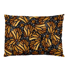 Monarch Butterfly Wings Pattern Pillow Case by SpinnyChairDesigns