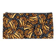 Monarch Butterfly Wings Pattern Pencil Case by SpinnyChairDesigns