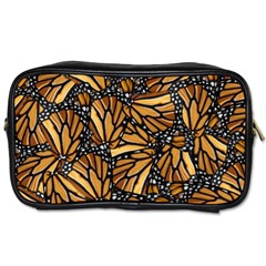 Monarch Butterfly Wings Pattern Toiletries Bag (one Side) by SpinnyChairDesigns