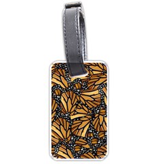 Monarch Butterfly Wings Pattern Luggage Tag (one Side) by SpinnyChairDesigns