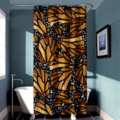 Monarch Butterfly Wings Pattern Shower Curtain 36  X 72  (stall)  by SpinnyChairDesigns