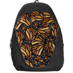 Monarch Butterfly Wings Pattern Backpack Bag by SpinnyChairDesigns