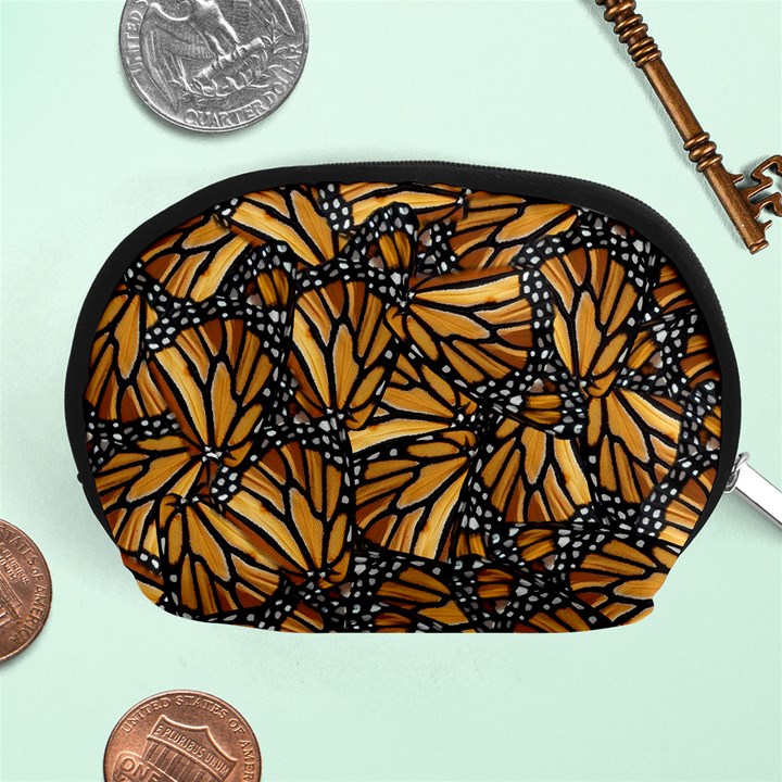 Monarch Butterfly Wings Pattern Accessory Pouch (Medium)