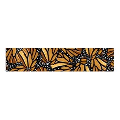 Monarch Butterfly Wings Pattern Velvet Scrunchie by SpinnyChairDesigns