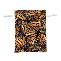 Monarch Butterfly Wings Pattern Lightweight Drawstring Pouch (s) by SpinnyChairDesigns