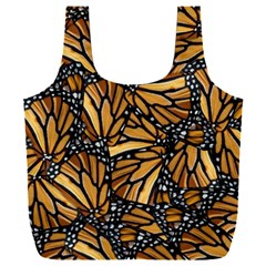 Monarch Butterfly Wings Pattern Full Print Recycle Bag (xxxl) by SpinnyChairDesigns