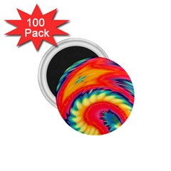 Colorful Dark Tie Dye Pattern 1 75  Magnets (100 Pack)  by SpinnyChairDesigns