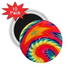 Colorful Dark Tie Dye Pattern 2 25  Magnets (10 Pack)  by SpinnyChairDesigns