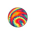 Colorful Dark Tie Dye Pattern Hat Clip Ball Marker Front