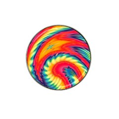 Colorful Dark Tie Dye Pattern Hat Clip Ball Marker (10 Pack) by SpinnyChairDesigns