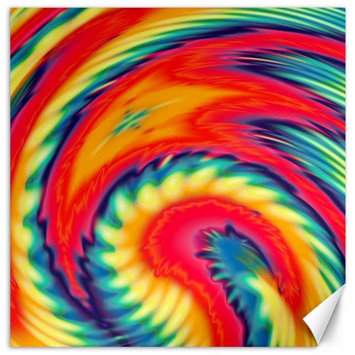 Colorful Dark Tie Dye Pattern Canvas 12  x 12 