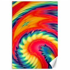 Colorful Dark Tie Dye Pattern Canvas 20  X 30  by SpinnyChairDesigns