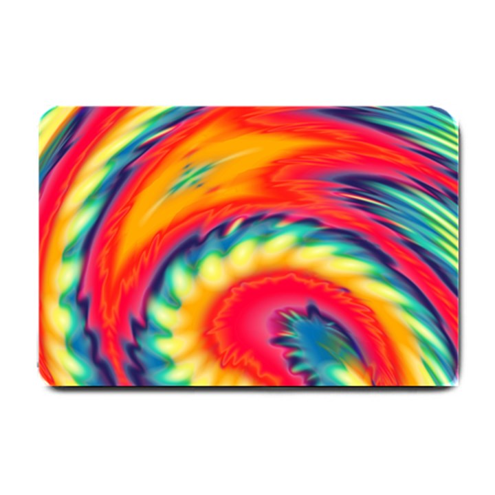 Colorful Dark Tie Dye Pattern Small Doormat 