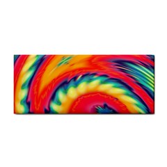 Colorful Dark Tie Dye Pattern Hand Towel by SpinnyChairDesigns