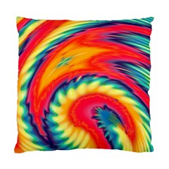 Colorful Dark Tie Dye Pattern Standard Cushion Case (one Side) by SpinnyChairDesigns