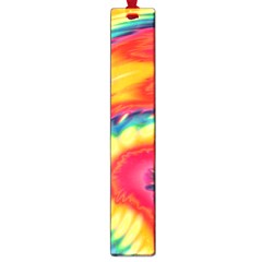 Colorful Dark Tie Dye Pattern Large Book Marks by SpinnyChairDesigns