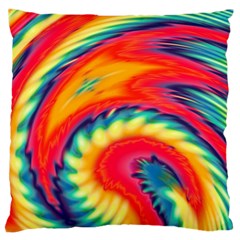 Colorful Dark Tie Dye Pattern Standard Flano Cushion Case (one Side) by SpinnyChairDesigns