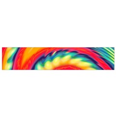 Colorful Dark Tie Dye Pattern Small Flano Scarf by SpinnyChairDesigns