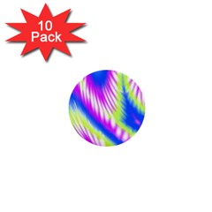 Colorful Blue Purple Pastel Tie Dye Pattern 1  Mini Buttons (10 pack) 