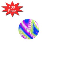 Colorful Blue Purple Pastel Tie Dye Pattern 1  Mini Magnets (100 pack) 