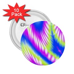 Colorful Blue Purple Pastel Tie Dye Pattern 2.25  Buttons (10 pack) 