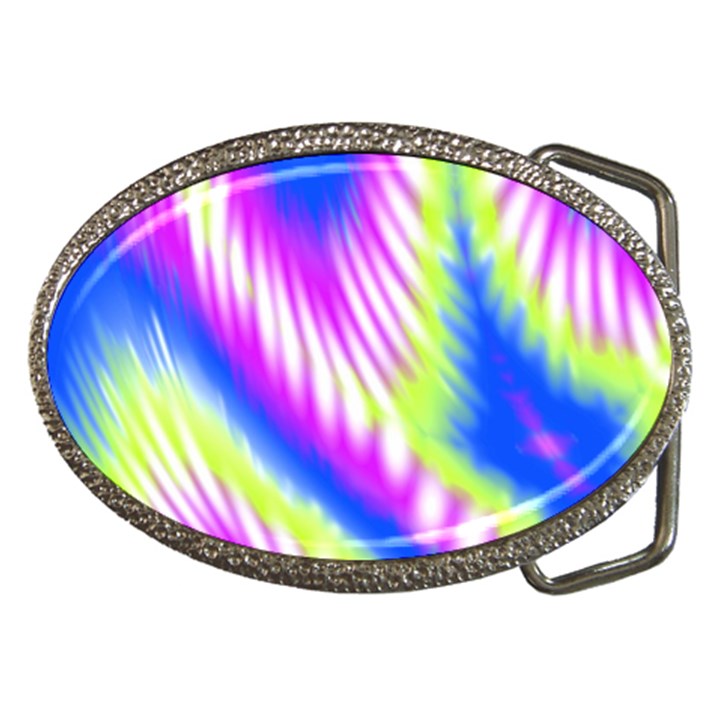 Colorful Blue Purple Pastel Tie Dye Pattern Belt Buckles