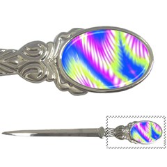 Colorful Blue Purple Pastel Tie Dye Pattern Letter Opener by SpinnyChairDesigns