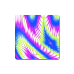 Colorful Blue Purple Pastel Tie Dye Pattern Square Magnet