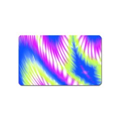 Colorful Blue Purple Pastel Tie Dye Pattern Magnet (Name Card)