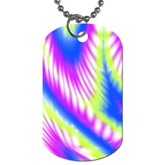 Colorful Blue Purple Pastel Tie Dye Pattern Dog Tag (Two Sides)