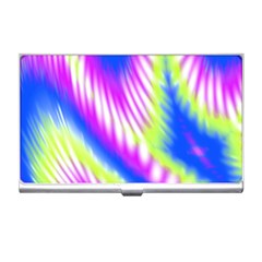 Colorful Blue Purple Pastel Tie Dye Pattern Business Card Holder