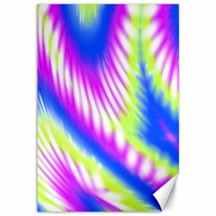 Colorful Blue Purple Pastel Tie Dye Pattern Canvas 12  x 18 