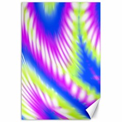 Colorful Blue Purple Pastel Tie Dye Pattern Canvas 24  X 36  by SpinnyChairDesigns