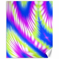 Colorful Blue Purple Pastel Tie Dye Pattern Canvas 11  x 14 