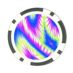 Colorful Blue Purple Pastel Tie Dye Pattern Poker Chip Card Guard by SpinnyChairDesigns