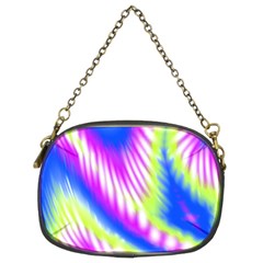 Colorful Blue Purple Pastel Tie Dye Pattern Chain Purse (Two Sides)