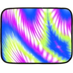 Colorful Blue Purple Pastel Tie Dye Pattern Fleece Blanket (mini) by SpinnyChairDesigns